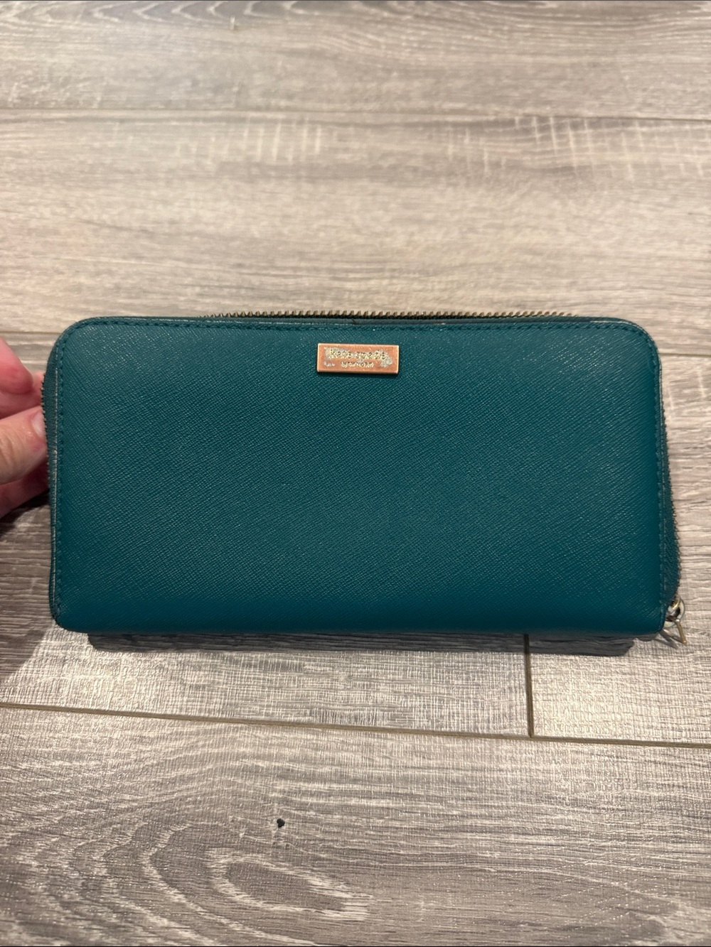 kate spade Teal Zip-Around Wallet